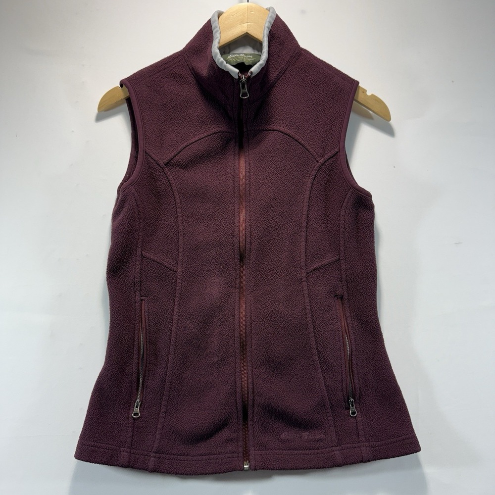 Eddie Bauer Vest Womens XS Polartec Fleece Full Zip Pockets Outdoors